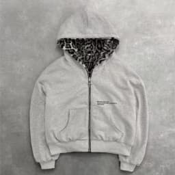 New Autumn Winter New Hooded Sweatshirt Both Sides Women's Jackets Fashion Retro Leopard Print Zipper Hoodie Loose Tops Female