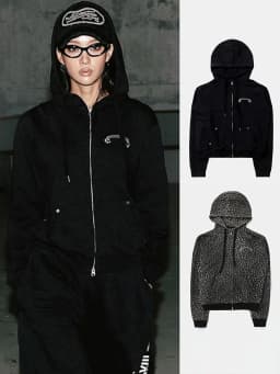 American Style Retro Hoodie Women's Loose Casual Sports Outerwear Short Trendy Top Zipper Closure Long Sleeve Color