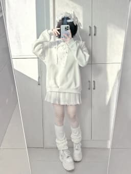 Japanese Style Subculture Cute Sweet Girl Pullover Solid Y2k Women Autumn Loose Casual Fashion Hoodie Sweatershirt