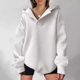 Loose Fit Hooded Hoodie Regular Length American and European Style with Single Pullover Regular Thickness Autumn Women Hoodie