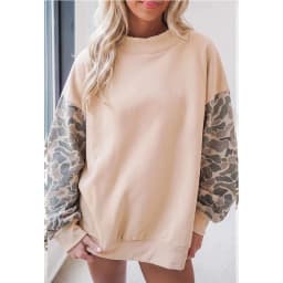 Loose Fit Pullover Hoodie Mid Length Country Style with Autumn Regular Sleeve Mock Neck Casual Digital Print Women Sweatshirt