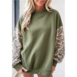 Loose Fit Pullover Hoodie Mid Length Country Style with Autumn Regular Sleeve Mock Neck Casual Digital Print Women Sweatshirt