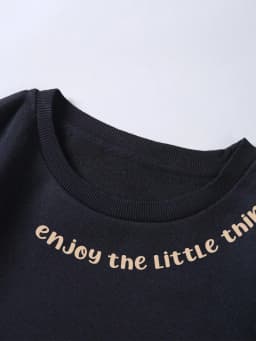 Enioy The Little Things Letter Printing Sweatshirt Women Street Pullover Warm Soft Hoodies Loose Crewneck Fleece Female Clothing