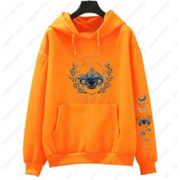 ACOTAR Velaris Sarah J Maas Sweatshirt Sleeve Print Hoodie Feyre Archeron Rhysand High Lord Pullover Drop Shoulder Tracksuit