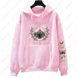 ACOTAR Velaris Sarah J Maas Sweatshirt Sleeve Print Hoodie Feyre Archeron Rhysand High Lord Pullover Drop Shoulder Tracksuit