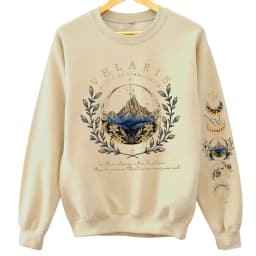 ACOTAR Velaris Sarah J Maas Sweatshirt Sleeve Print Hoodie Feyre Archeron Rhysand High Lord Pullover Drop Shoulder Tracksuit