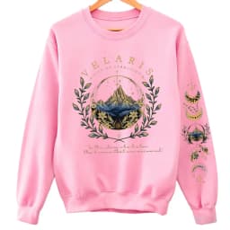 ACOTAR Velaris Sarah J Maas Sweatshirt Sleeve Print Hoodie Feyre Archeron Rhysand High Lord Pullover Drop Shoulder Tracksuit