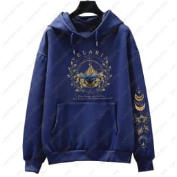 ACOTAR Velaris Sarah J Maas Sweatshirt Sleeve Print Hoodie Feyre Archeron Rhysand High Lord Pullover Drop Shoulder Tracksuit