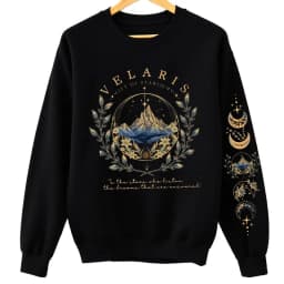 ACOTAR Velaris Sarah J Maas Sweatshirt Sleeve Print Hoodie Feyre Archeron Rhysand High Lord Pullover Drop Shoulder Tracksuit