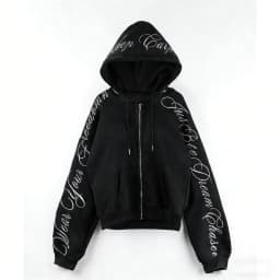 Ins Printed Zipper Hoodie Shorts Spicy Girl Y2K Set Long Sleeved Pullover Hoodie Retro