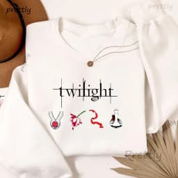 Twilight Sweatshirt & Hoodie Women Casual Twilight Saga Printed Crewneck Sweatshirt Book Lover Long Sleeve Hoodies Y2k Hoody