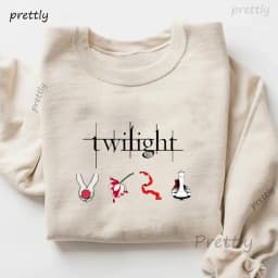 Twilight Sweatshirt & Hoodie Women Casual Twilight Saga Printed Crewneck Sweatshirt Book Lover Long Sleeve Hoodies Y2k Hoody
