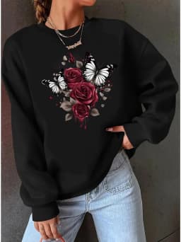CLoose Sweatshirt Casual Long Sleeve Women Autumn and Winter Cartoon Bear Comfortable Pullover Crewneck Loose Female Clothes