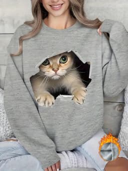 CLoose Sweatshirt Casual Long Sleeve Women Autumn and Winter Cartoon Bear Comfortable Pullover Crewneck Loose Female Clothes