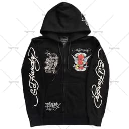 Black Hoodie Jacket Women's Streetwear Hip Hop Star Print Zipper Hooded Sweatshirt Y2K Harajuku Style Fleece Lined Cleanfit