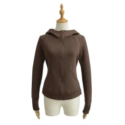 Slim Fit Zipper Hoodie Women's Spring Autumn Open Cardigan Style Fishbone Line Design Sense Top Coat Casual Fashion