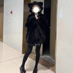 Japanese Kawaii Coat Long Sleeve Women Casual Solid Color Cat Ears Harajuku Sweatshirt Sweet Zipper Hoodie Autumn Winter Tops