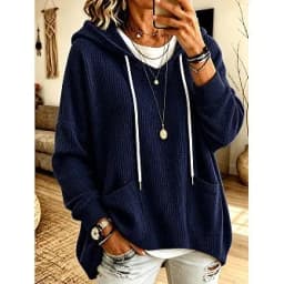 Casual Hooded Loose Fit Hoodie with Japanese Korean Casual Asymmetrical Hooded Neckline Irregular Design Women Sweatshirts