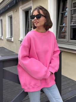 Loose Fit Pullover Hoodie Mid Length Streetwear with No Closure Regular Sleeve Regular Thickness Long Sleeve Women Sweatshirts