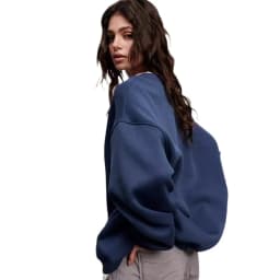 Loose Fit Pullover Hoodie Mid Length Streetwear with No Closure Regular Sleeve Regular Thickness Long Sleeve Women Sweatshirts