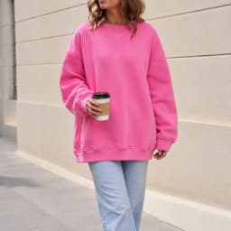 Loose Fit Pullover Hoodie Mid Length Streetwear with No Closure Regular Sleeve Regular Thickness Long Sleeve Women Sweatshirts