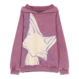 ELFSACK Women's Vintage Oversized Hoodie with Fox Graphic Print, Casual Long Sleeve Top for Daily Wear