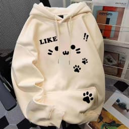 Cute Cartoon Print Hoodies Women Winter Thick Loose Preppy Casual Sweatshirts Y2K Korean Fashion Couple All Match Pullover