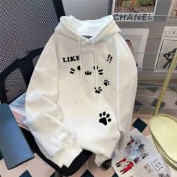 Cute Cartoon Print Hoodies Women Winter Thick Loose Preppy Casual Sweatshirts Y2K Korean Fashion Couple All Match Pullover