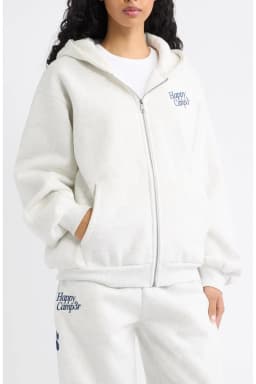 Y2K Women Zip‑Up Hooded Jacket Cute Dalmatians Dog Embroidery Back Design Oversized Loose Long Sleeve Casual Streetwear