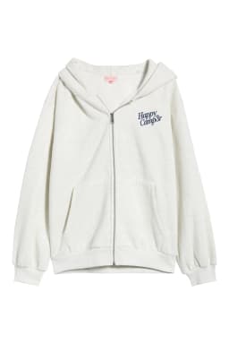 Y2K Women Zip‑Up Hooded Jacket Cute Dalmatians Dog Embroidery Back Design Oversized Loose Long Sleeve Casual Streetwear