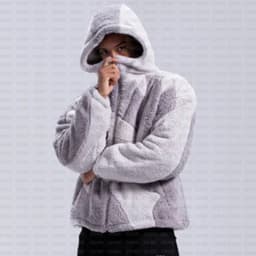 Gothic High Street Trendy Brand Fashion Polar Fleece Zipper Coat Women Y2k Personality High Collar Oversized Jacket Unisex Top