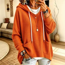 Casual Hooded Loose Fit Hoodie with Japanese Korean Casual Asymmetrical Hooded Neckline Irregular Design Women Sweatshirts