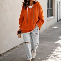 Casual Hooded Loose Fit Hoodie with Japanese Korean Casual Asymmetrical Hooded Neckline Irregular Design Women Sweatshirts