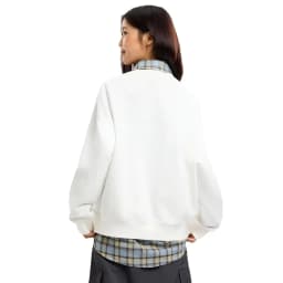 Metersbonwe Women's Letter Print Color Block Sweatshirt Raglan Sleeve Patchwork Hoodie Casual Fall Autumn Tops Vintage Preppy