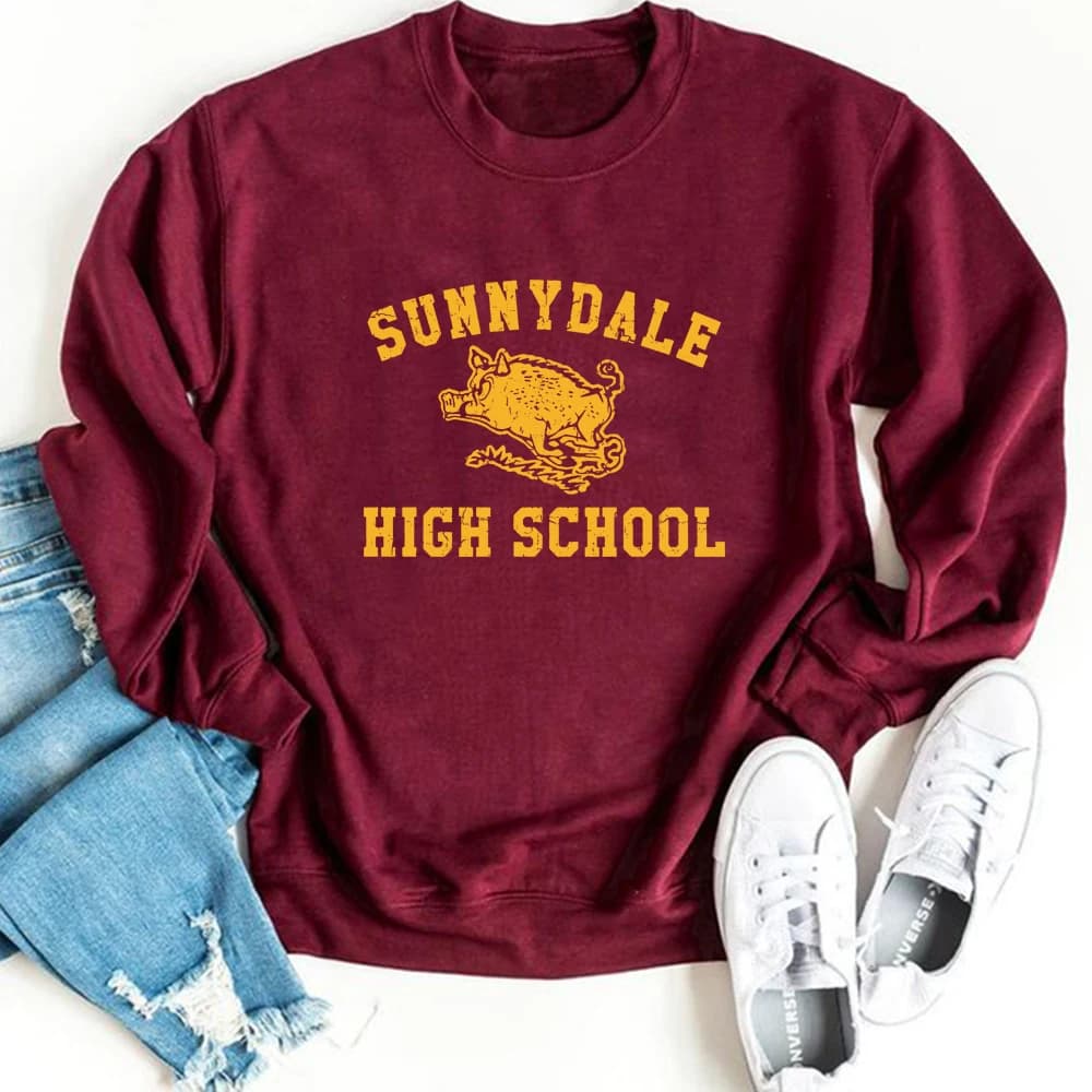 Sunnydale High School Sweatshirt Buffy The Vampire Slayer Hoodie Buffy School Pullover Tv Show Inspired Crewneck Sweatshirts