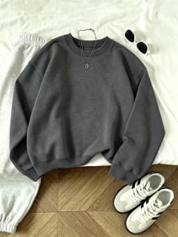 On Clearance Sale Solid Women's Casual O-Neck Sweatshirt New Street Rock Loose Long Sleeve Top For Party Couple Clothing