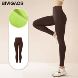 2025 New Autumn Winter Green Fleece Warm Leggings Women High Waisted Elastic Velvet Thick Sports Fitness Yoga Leggings