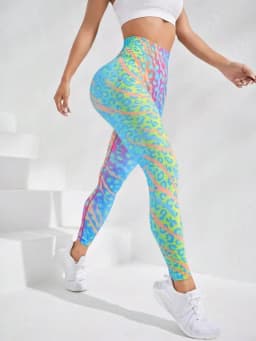 New 3D Print Tie Dye Sports Pants Women Seamless Leggings High Waist Fitness Push Up Leggings Gym Clothing Workout Tights