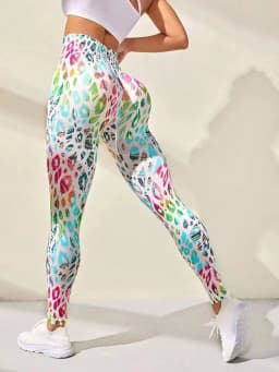 New 3D Print Tie Dye Sports Pants Women Seamless Leggings High Waist Fitness Push Up Leggings Gym Clothing Workout Tights