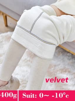 Women's Leggings with Fleece Thick Warm Velvet Cotton Tights Female Legging Pants Winter Skinny Grey Thermal Leggings for Women