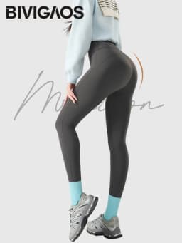 BIVIGAOS Autumn Winter 3D Butt Sharkskin Warm Yoga Leggings Women's Stretch Slim Brushed Light Fleece Fitness Sport Leggings