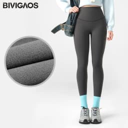 BIVIGAOS Autumn Winter 3D Butt Sharkskin Warm Yoga Leggings Women's Stretch Slim Brushed Light Fleece Fitness Sport Leggings