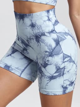 High Waist Lift Hip Elastic Women Leggings Casual Outdoors Running And Cycling Pants Yoga Workout Partial Tie-dye Sports Legging
