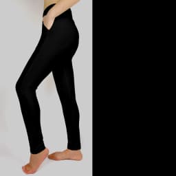 LETSFIND Super Soft High Quaility Leggings Women Pockets Pants High Waist Fitness Elastic Solid Black Inside Pockets Legging