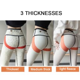 Autumn Winter Extra Thick Lamb Velvet Shark Leggings Women's High Waist Butt Lifter Black Thermal Fleece Warm Leggings