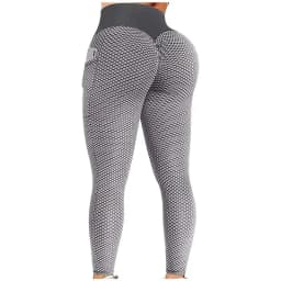 High Waist Women's Casual Fitness Trousers with Pockets Scrunch Butt Workout Leggings Push up Yoga Gym Tights S-3XL
