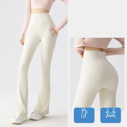 BIVIGAOS Spring Summer Micro Flared Sharkskin Leggings Women Tight Sexy Elastic Horseshoe Pants Sport Fitness Yoga Flared Pants