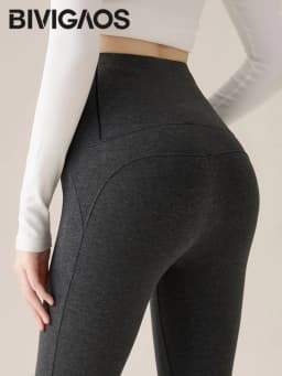 BIVIGAOS Autumn New Thin Cotton Leggings Women High Waist Sports Casual Leggings 40 Weave Knitting High Stretch Cotton Pants