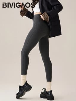 BIVIGAOS Autumn New Thin Cotton Leggings Women High Waist Sports Casual Leggings 40 Weave Knitting High Stretch Cotton Pants