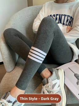 Pure Cotton High Waist Thin Women's Leggings Autumn Winter Fleece Lined Tight Pants Grey Color Base Layer Pants for Ladies